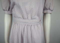 BYER TOO! Vintage 80s 90s Womens Dress Size 7 Blue Red Striped Belted