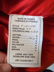 Vintage 80s Sophy Curson France Red Structured Blazer Jacket Size 10 Gold Button