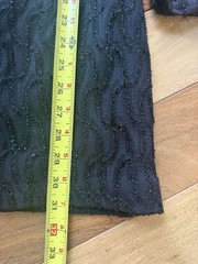 Vtg 80s 90s Zum Zum Niki Livas Black Glitter Wavy Bodycon Mini Cocktail Dress