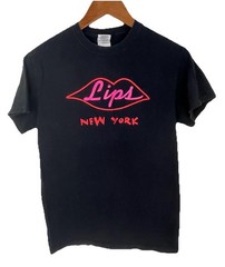 ViTG Y2K 90s Lips New York City Drag Queen Show West Village Black T-shirt XS/S