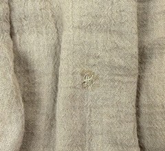 Vintage 90s Shack Incorporated J Morgan Puett Beige Cotton Dress O/S Pleated