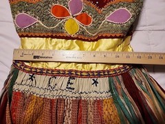 Vntg. 60’s Handmade, Handsewn Embroidered & Beaded Midi Length Broadway Used