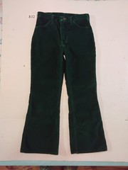 VTG 70s Wrangler Green Corduroy Bell Bottom Jeans Women’s 28×28 Hippie Boho
