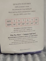 NOS Vtg 3 Pack Best Form Silver Saver Color 100% Cotton Brief Panties Sz 10 46″