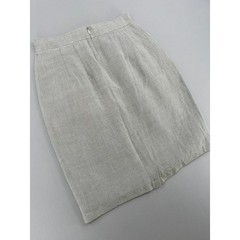 Harve Benard Vintage Linen Pencil Skirt Oatmeal Western Longhorn Silver Detail