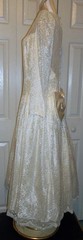 80s Vintage Jessica McClintock Ivory Lace Wedding Dress Tagged Size 18