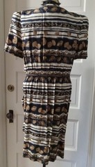 Vintage POSITIVE ATTITUDE 80’s SS Button Up Shell Theme Dress 12P