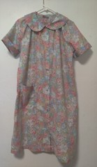 Vintage JCPenney Misses Size 18 House Coat Pocket Snap Front Floral MuMu