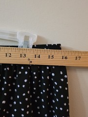 VTG BON WORTH USA MADE PL POLKA DOT CIRCLES SECRETARY SKIRT PETITE LARGE BLACK