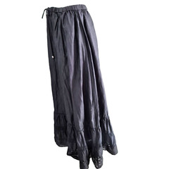 Y2K Vintage Black Strapless Dress Or Skirt Frill Drawstring Adjustable Size 14
