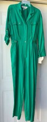 Vintage Women’s COLORAYONS 1970s 1980s Jumpsuit Button Front Size 12 NEW w/tags