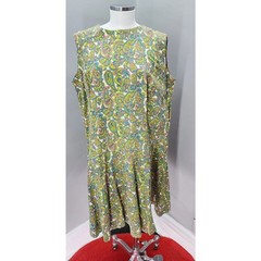 60s Vintage Handmade Drop Waist Mod Paisley Dress – XXL