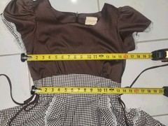 Vintage The Square Dance Dress Co. Dress – Ruffled Full Circle Skirt*Sz 6*Brown