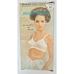 VINTAGE *NEW* 1970’s Maidenform #P9096 Tricolastic Lace Stretch White Bra 38B