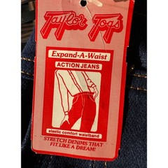 Vtg CHAPS Taylor Togs Womens Action Jeans 36 Mallard Duck Expand-A-Waist USA