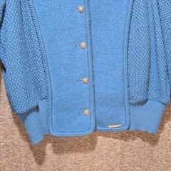 Vintage Womens Geiger Wool Austria 70s 80s Cardigan Coat Jacket 44 Hippy Surf