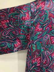 VTG Jo Intimates Sleep Shirt Womens Medium Pink Paisley Buttons Short Sleeve
