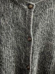 Vintage Sweater Mohair Blend With gold Buttons Grandpacore L 44/46 1980’s