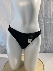 DONNA KARAN Intimates vintage NWT BLACK High-Cut Brief Panties size L large