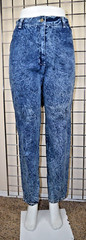 Vintage Jeans F A X Acid Wash Size 13/14 W28 L29 80s Blue High Waist Made USA