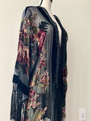 VTG 90s ARIE A brand 2 Pc Boho Whimsygoth Maxi Dress & Kimono Jacket SZ L MINT!