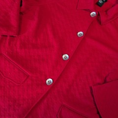 VTG Vintage 90s Cozy Red quilted button-up jacket 3XL