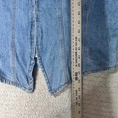 Roughrider Denim Jacket Western Sharkbite Large Blue 90s Vintage Cowgirl Indie