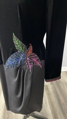 Ann Lawrence vintage 1980s special occasions black velvet sequins dress Size 12