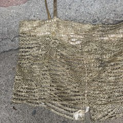 Antique 1920s Gold Lamé Metallic Lace Camisole Blouse Dress Top 1930s Vintage