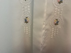 VTG 80s Sears Tradition White Embroidered Blouse Lace Collar Cottagecore Sz 12