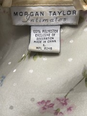 Vtg Morgan Taylor Floral Satin Robe Lace Trim Cottagecore Fairycore Softgirl L