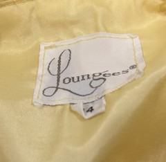 Loungees Vintage House Coat Robe Size 14 1960s/70s Yellow