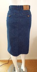 Vintage 1970s Ralph Lauren Polo Western Wear Denim Jeans Skirt Size 8 26″ Waist