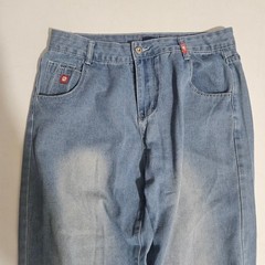Vintage 90s JNCO Jeans Baggy Wide Leg Crown Graffiti Light Wash 31 Y2K Skater