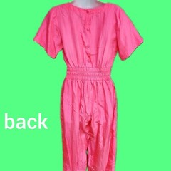 Vintage 80s TOO HOT BRAZIL Pink Silk Jumpsuit Small New With Tags