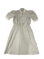 Vtg Byer Too! USA Womens Shirtdress Size 7 Milkmaid Cottage Ruffle Puff Sleeve