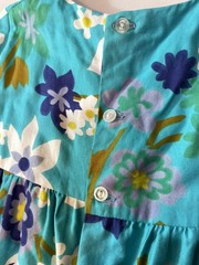 VTG 60s Mod Mini Dress Hawaiian Liberty House Sleeveless Ric Rac Petite XS FLAWS