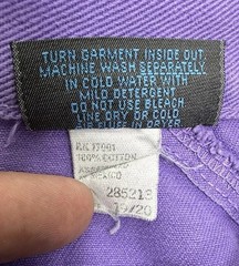VTG Women’s 90s Purple Denim Rocky Mountain Jeans Sz 33 1990s Rockies Bareback