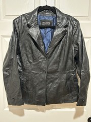 VTG Wilsons Leather Jacket Women’s Sz Large Black Pelle Studio Y2K Softshell
