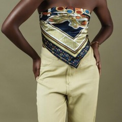Vtg 90s Lime Green Pants, Caché, Cotton, Acetate, 26″ – 30″ Waist