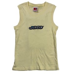 Vintage 90s JNCO Jeans Sleeveless Muscle Tee Yellow Logo Graphic Shirt Small USA