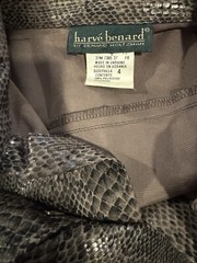 Y2K Harve Benard Snakeskin High Waist Pant Set 2pc XS/S Cocktail Party Night Out