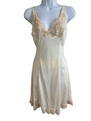 Vintage Valisere Ivory Slip Dress Womens 8 Boudoir Pinup Coquette Girl Bridal