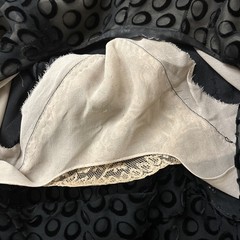 Turn of Century 1920’s BLack Afternoon DRESS Geometric details, lace, jewels.