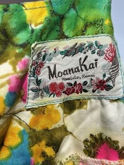 Vintage 1960’s Moana Kai Honolulu Hawaiian Dress Muu Muu Maxi Psychedelic Floral
