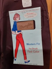 Vintage 60s NOS Wrangler Western Fit Brown Jeans with Tag