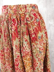 Vintage 80s Ralph Lauren Blue Label Cotton Linen Paisley Pocket Equestrian Skirt