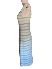 Courreges 1970s Aqua/White Striped Dress