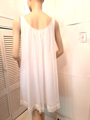 VTG 50’s/60’s SHADOWLINE Nylon LACE Midi NIGHTGOWN & ROBE Romantic Lingerie Set