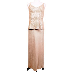 EN FRANCAIS by HUEY WALTZER Cocktail Dress, Gold Vintage Sleeveless Glittery, 8